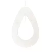 Goccia forata in madreperla 35 mm Naturale x1