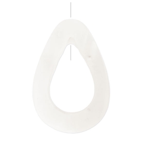 Goccia forata in madreperla 35 mm Naturale x1