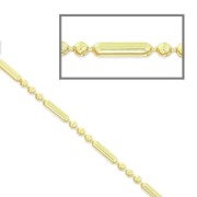 Catena a biglie decorazione tubo 1,5 mm light gold x1m