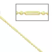 Catena a biglie decorazione tubo 1,5 mm light gold x1m