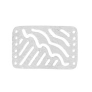 Separatore martellato 6 file 30x20 mm argentato satinato x1