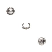 Farfalline per pizzo 5 mm argento fine x1