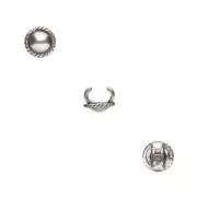 Farfalline per pizzo 5 mm argento fine x1