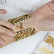 Terminale per tessitura di perline 40 mm bronzo x1