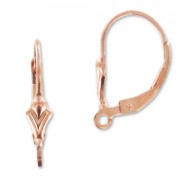 Orecchini con ganci chiusi mm.16 Giglio in Rose Gold filled x2|raw }}