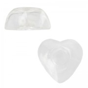 Cuore di vetro da decorare mm.21x11 x1|raw }}