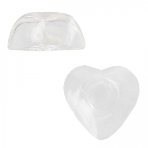 Cuore di vetro da decorare mm.21x11 x1