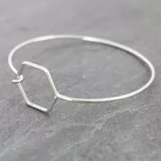 Bracciale giunco ovale nido d'ape 55x65 mm Light Gold HQ x1