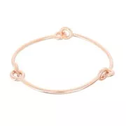 Bracciale giunco articulato mm.65 dorato rosa HQ x1