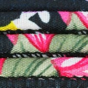 Cordone cotone tubolare mm. 4 Nero/Fuchsia x 1 m