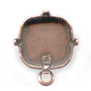 Orecchini a chiodo castone cabochon 4470 mm. 12 rame antico x2