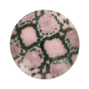 Cabochon piatto mm. 18 pitonato x1