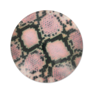 Cabochon piatto mm. 18 pitonato x1