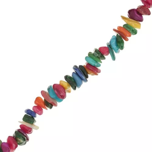 Frammenti di conchiglie madreperla mm. 8-11 multicolore x 80 cm