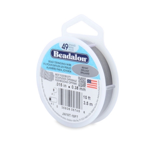 Cavetto acciaio 49 fili mm. 0.38 x m. 3,05