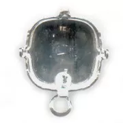 Orecchini a chiodo castone cabochon 4470 mm. 12 argentato x2