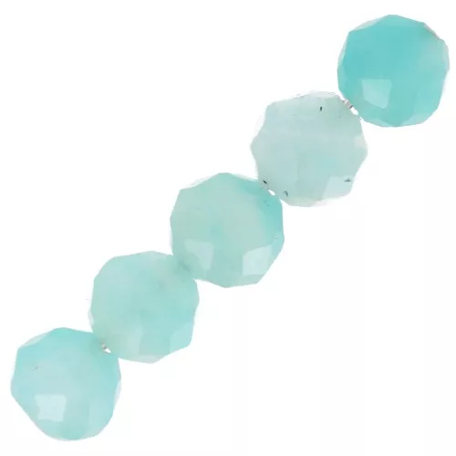 Perline Tonde sfaccettate 4 mm Amazonite x20