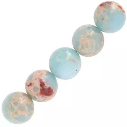 Perline 10 mm pietre Jaspe Aqua Terra x8