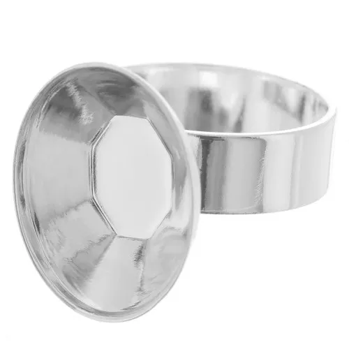 Base anello per cabochon PureCrystal 4120 18x13 mm argentato x1