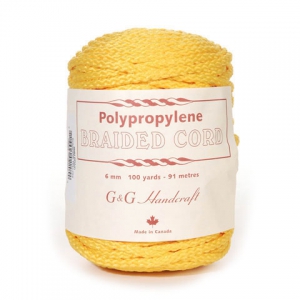 Cordone intrecciato macramé mm.6 Giallo x 91 m