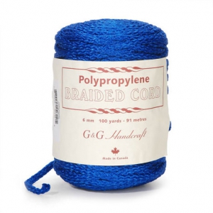 Cordone intrecciato macramé mm.6 Blu regale x 91 m