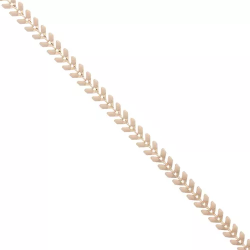 Catena a spina di pesce in resina epossidica 6,3 mm Beige dorato x 20 cm