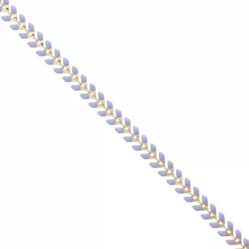 Catena a spina di pesce in resina epossidica 6,3 mm Dorato lilla x 20 cm