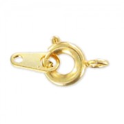 Anello a molla Dorato con oro fino mm. 6 x144