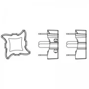 Castone Twister PureCrystal 4485 mm. 6 dorato x1