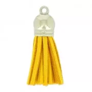 Pompon in alcantara mm. 36 rodiato Giallo x1