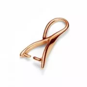 Fermaciondolo 16 mm Argento 925 dorato rosa x1