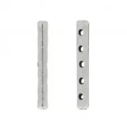 Separatore 5 fili 31x4 mm argentato antico x1