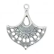 Separatore traforato etnico 36x31 mm argentato antico x1