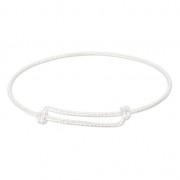 Bracciale jonc testurato 21 cm in Argento 925 x1