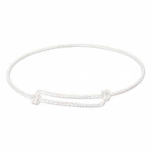 Bracciale jonc testurato 21 cm in Argento 925 x1