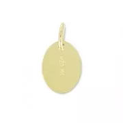 Ciondolo marcato 1/20 14K medaglia ovale anellino aperti mm.10 Gold filled
