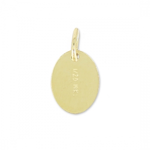 Ciondolo marcato 1/20 14K medaglia ovale anellino aperti mm.10 Gold filled