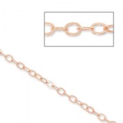 Catena maglia Forçat piatta mm. 1.3 Rose Gold filled x50 cm|raw }}