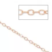 Catena maglia Forçat piatta mm. 1.3 Rose Gold filled x50 cm