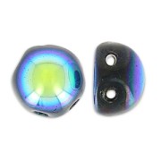 Cabochon 2 fori 6 mm Jet Full AB x20