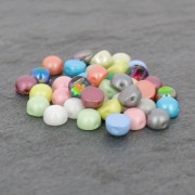 Cabochon 2 fori 6 mm Jet Full AB x20