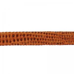 Lacetto cuio doppio imitazione serpente 5 mm Camel x 50cm