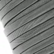 Laccetto doppio cuoio imitazione lucertola 5 mm Grigio x 50cm