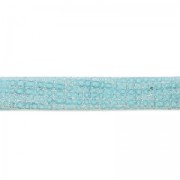 Laccetto doppio cuoio con paillettes vernice a quadretti 5 mm Azzurro x 50cm|raw }}