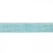 Laccetto doppio cuoio con paillettes vernice a quadretti 5 mm Azzurro x 50cm