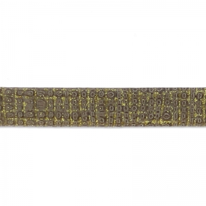 Laccetto doppio cuoio con paillettes vernice a quadretti 5 mm Talpa x 50cm