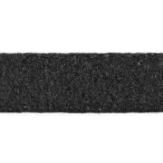 Laccetto doppio in cuoio effetto pelle scamosciata iridato 10 mm Nero x 50cm