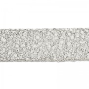 Laccetto doppio in cuoio effetto pelle scamosciata metallizzato screpolato 10 mm Silver x 50cm