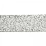 Laccetto doppio in cuoio effetto pelle scamosciata metallizzato screpolato 10 mm Silver x 50cm