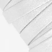 Laccetto doppio in cuoio effetto pelle scamosciata metallizzato screpolato 10 mm Silver x 50cm